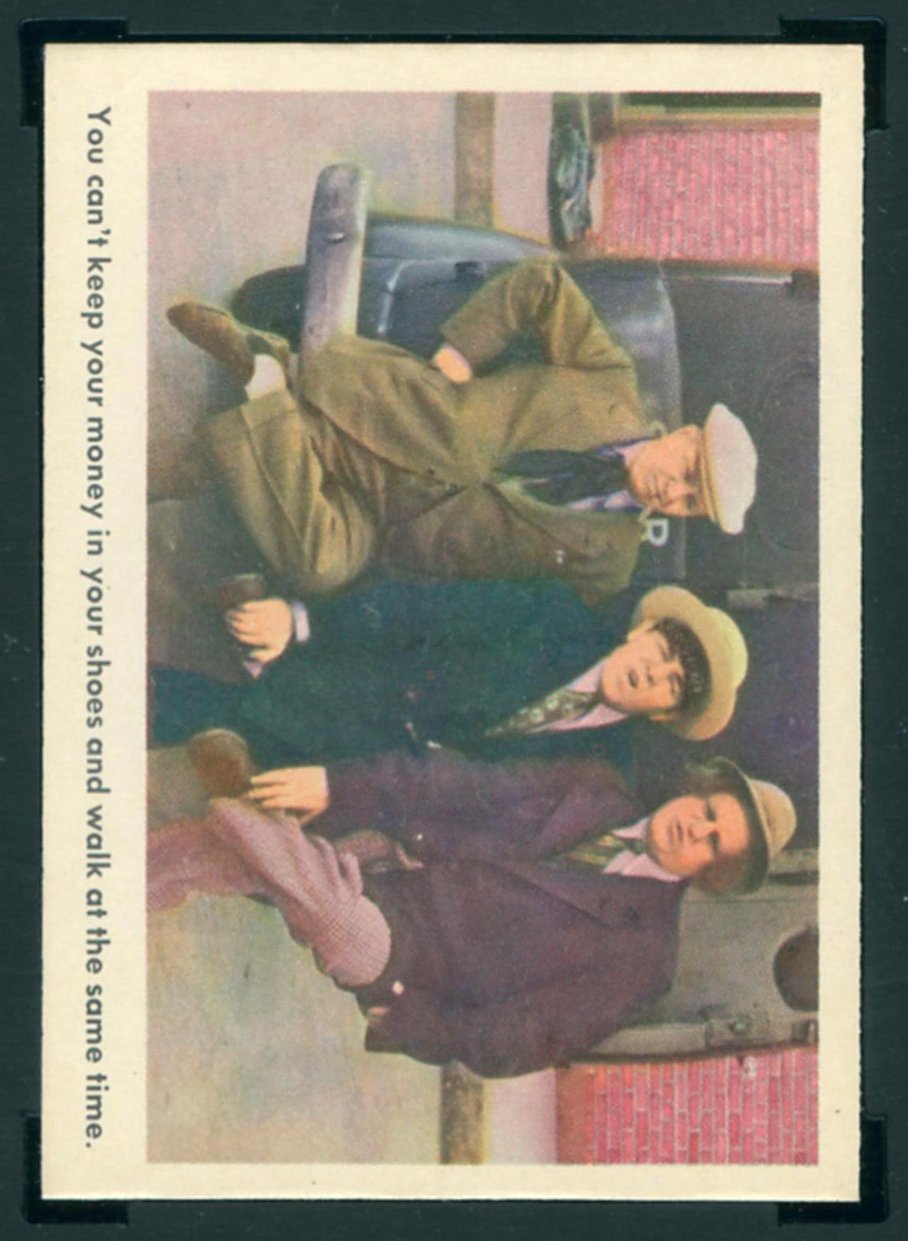 1959 Fleer Three Stooges #16 Tight shoes (checklist) - Front