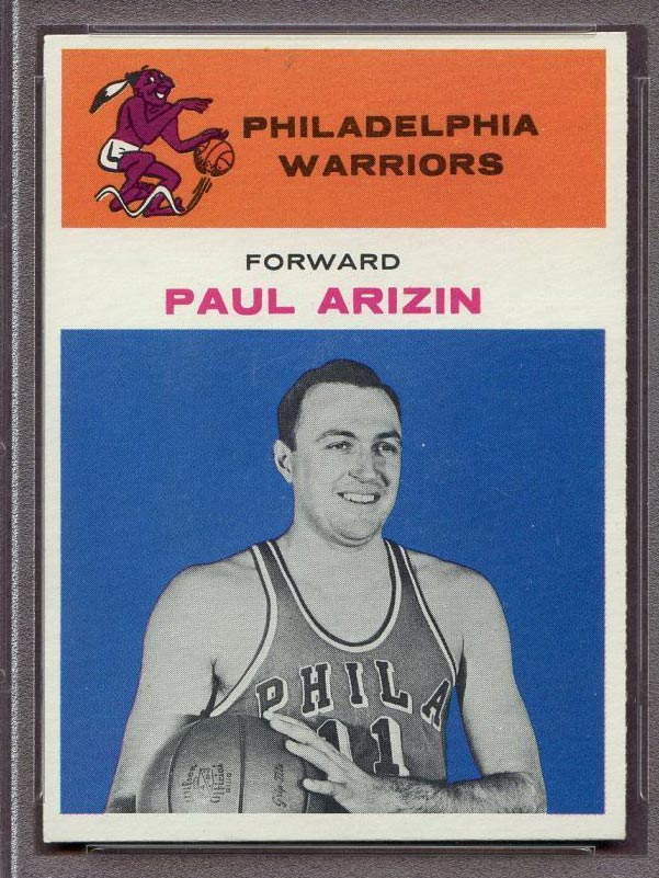 1961-1962 Fleer #2 Paul Arizin Philadelphia Warriors - Front