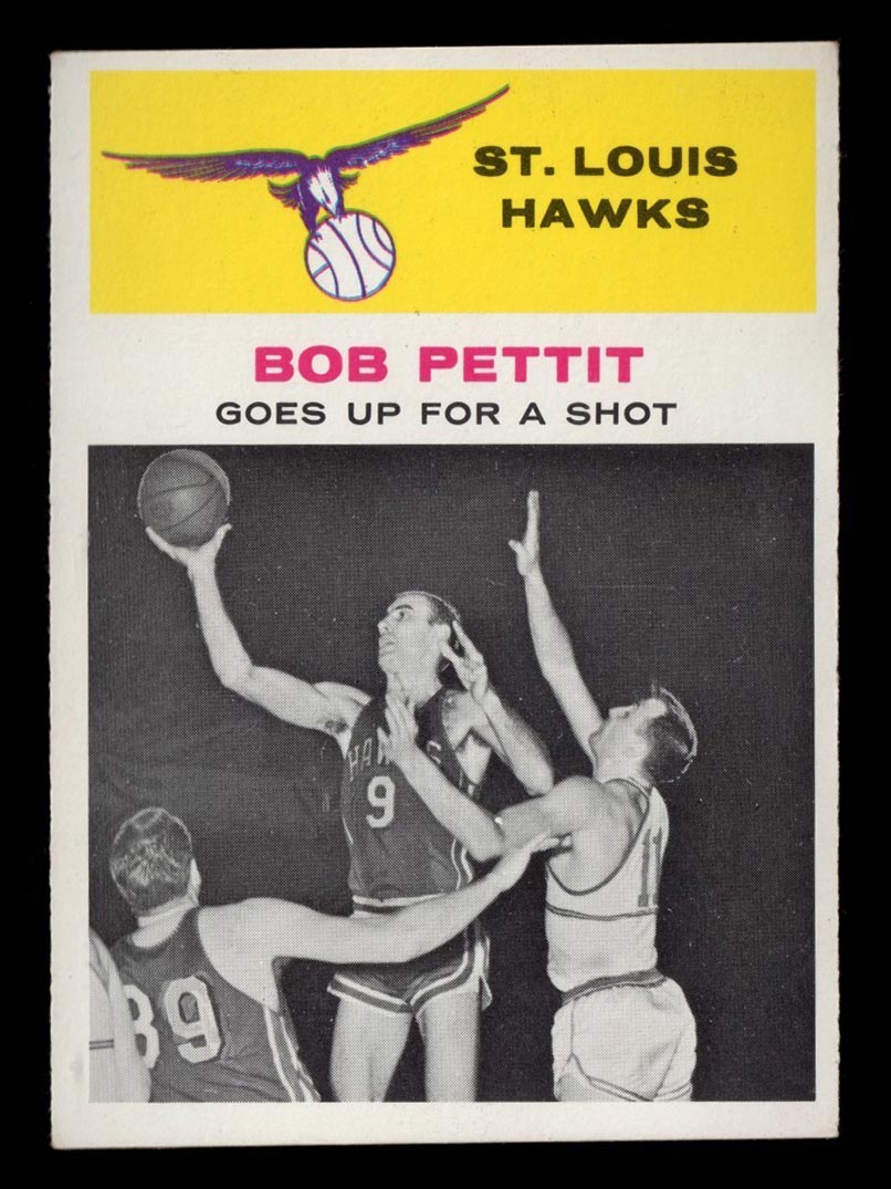 1961-1962 Fleer #59 Bob Pettit (In Action) St. Louis Hawks - Front