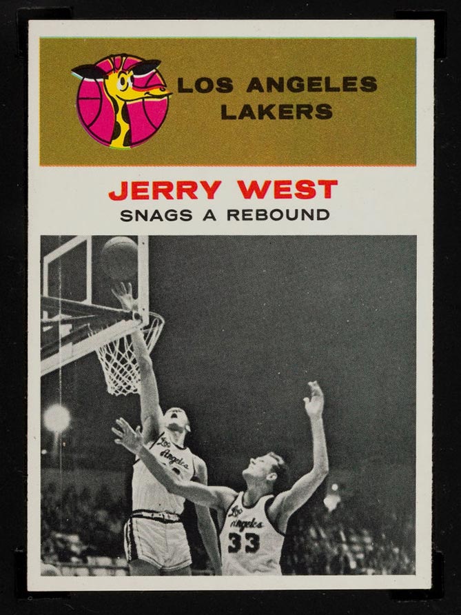 1961-1962 Fleer #66 Jerry West (In Action) Los Angeles Lakers - Front