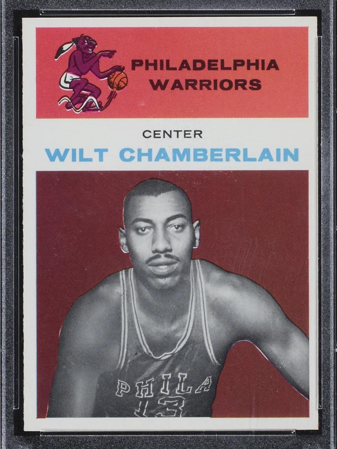 1961-1962 Fleer #8 Wilt Chamberlain Philadelphia Warriors - Front
