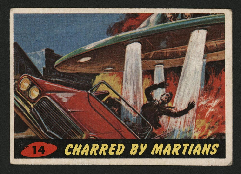 1962 Topps Mars Attacks #14 Charred by Martians - Front