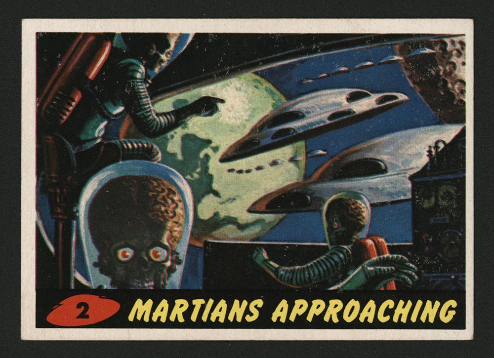 1962 Topps Mars Attacks #2 Martians Approaching - Front