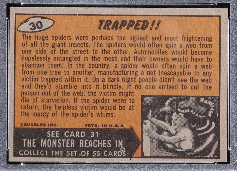 1962 Topps Mars Attacks #30 Trapped!! - Back