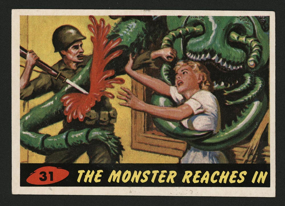 1962 Topps Mars Attacks #31 The Monster Reaches In - Front