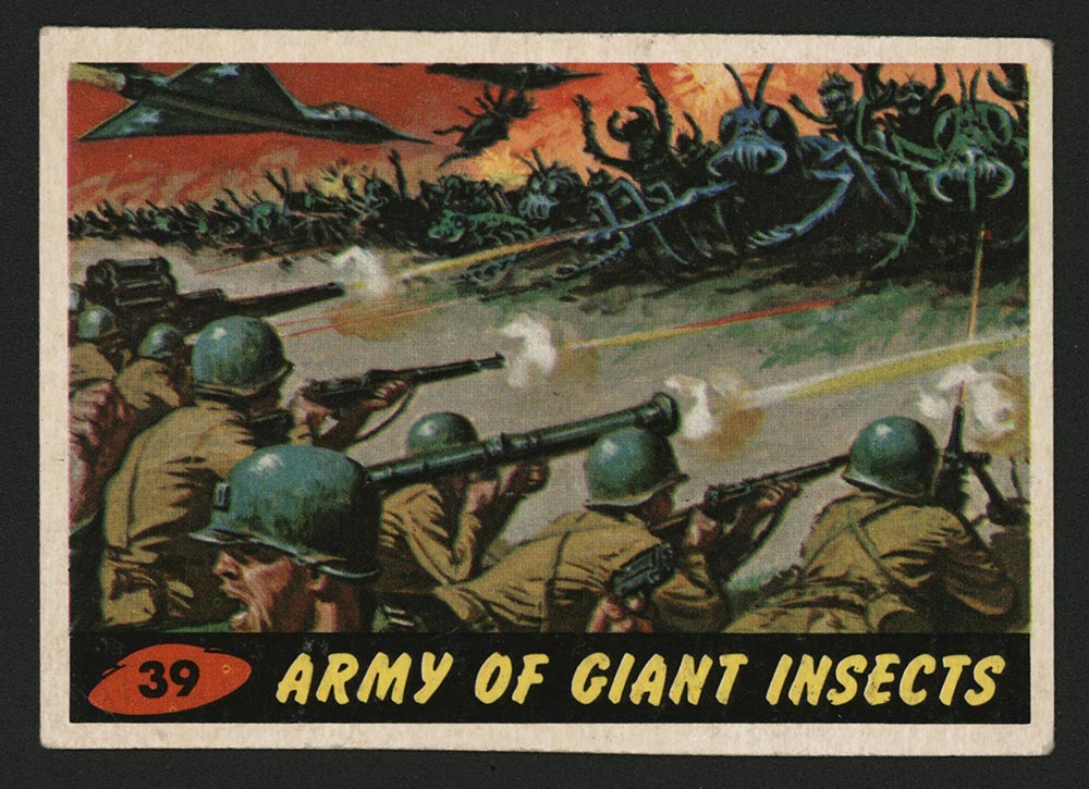 1962 Topps Mars Attacks #39 Army of Giant Insects - Front