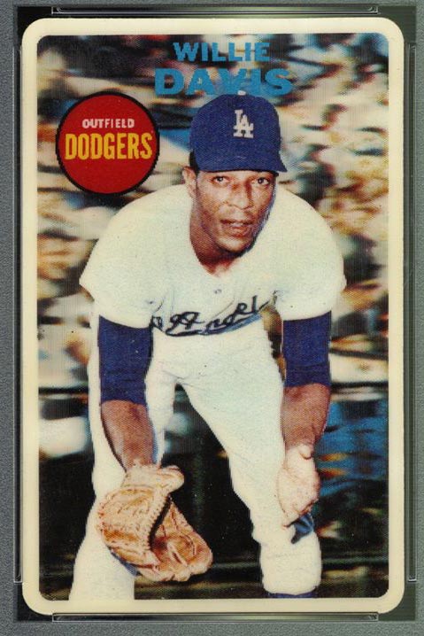 1968 Topps 3-D Willie Davis Los Angeles Dodgers