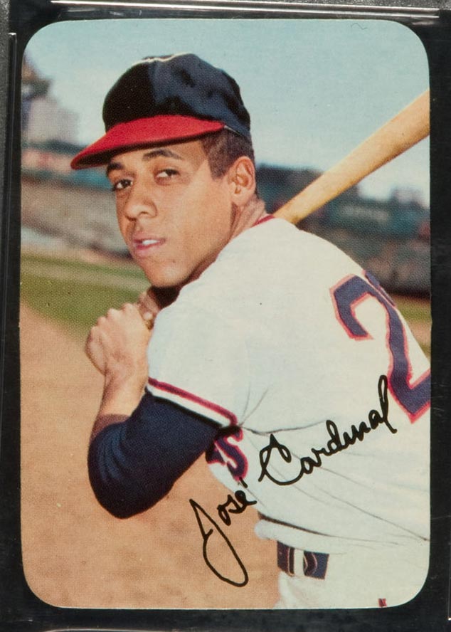 1969 Topps Supers #15 Jose Cardenal Cleveland Indians - Front