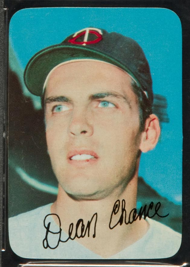 1969 Topps Supers #21 Dean Chance Minnesota Twins - Front
