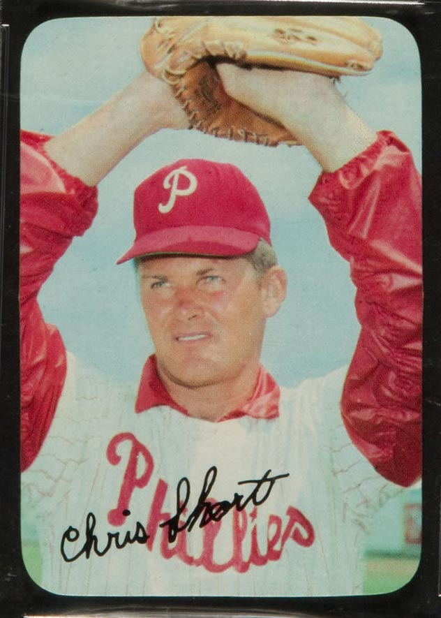 1969 Topps Supers #54 Chris Short Philadelphia Phillies - Front