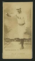 1887-1890 N172 Old Judge Cigarettes Pete Wood Philadelphia