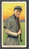 1909-1911 T206 Johnny Evers (with bat, Chicago on shirt) Chicago Nat’l (National)