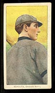 1909-1911 T206 Wildfire Schulte (back view) Chicago Nat’l (National)