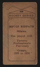 1910-1911 C56 Imperial Tobacco #34 Bruce Ridpath Ottawa - Back