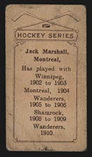 1910-1911 C56 Imperial Tobacco #35 Jack Marshall Shamrock - Back