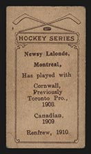 1910-1911 C56 Imperial Tobacco #36 Newsy Lalonde Renfrew - Back