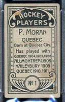 1911-1912 C55 Imperial Tobacco #1 Paddy Moran Quebec - Back