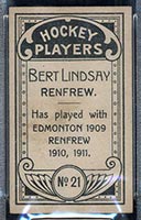 1911-1912 C55 Imperial Tobacco #21 Bert Lindsay Renfrew - Back