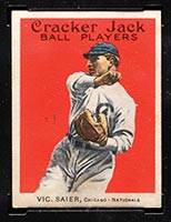 1914 E145 Cracker Jack #104 Vic Saier Chicago (National) - Front