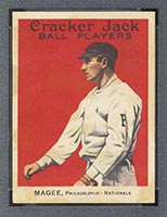 1914 E145 Cracker Jack #108 Sherry Magee Philadelphia (National) - Front