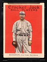 1914 E145 Cracker Jack #110 Bob Bescher New York (National) - Front