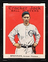 1914 E145 Cracker Jack #115 Addison Brennan Chicago (Federal) - Front