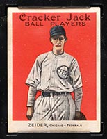 1914 E145 Cracker Jack #116 Rollie Zeider Chicago (Federal) - Front
