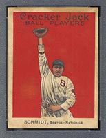 1914 E145 Cracker Jack #127 Butch Schmidt Boston (National) - Front