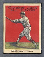 1914 E145 Cracker Jack #128 Steve Evans Brooklyn (Federal) - Front