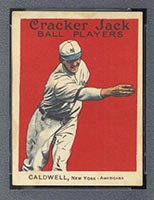 1914 E145 Cracker Jack #129 Ray Caldwell New York (American) - Front