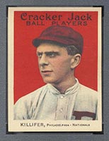 1914 E145 Cracker Jack #135 Bill Killifer (Killefer) Philadelphia (National) - Front