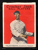 1914 E145 Cracker Jack #20 Fred Falkenberg Indianapolis (Federal) - Front