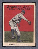 1914 E145 Cracker Jack #29 Vean Gregg Cleveland (American) - Front