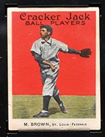 1914 E145 Cracker Jack #32 Mordecai Brown St. Louis (Federal) - Front