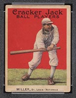 1914 E145 Cracker Jack #49 Dots Miller St. Louis (National) - Front