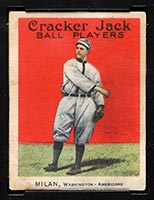 1914 E145 Cracker Jack #56 Clyde Milan Washington (American) - Front