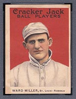 1914 E145 Cracker Jack #5 Ward Miller St. Louis (Federal) - Front