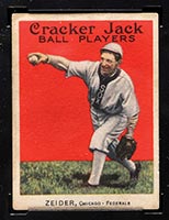 1914 E145 Cracker Jack #60 Rollie Zeider Chicago (Federal) - Front