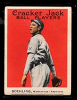 1914 E145 Cracker Jack #72 Joseph Boehling Washington (American) - Front