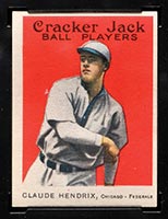 1914 E145 Cracker Jack #76 Claude Hendrix Chicago (Federal) - Front