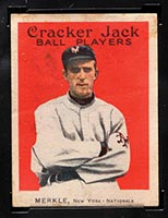 1914 E145 Cracker Jack #78 Fred Merkle New York (National) - Front