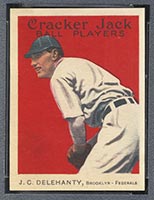 1914 E145 Cracker Jack #81 Jim Delehanty (Delahanty) Brooklyn (Federal) - Front