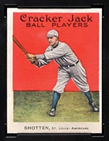 1914 E145 Cracker Jack #86 Bert Shotten St. Louis (American) - Front