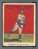 1914 E145 Cracker Jack #89 Lawrence Cheney Chicago (National) - Front