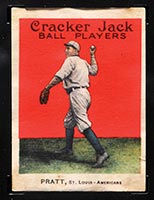 1914 E145 Cracker Jack #93 Derrill Pratt St. Louis (American) - Front