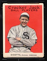 1914 E145 Cracker Jack #94 Edward Cicotte Chicago (American) - Front
