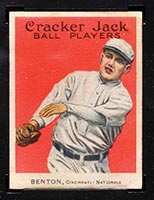 1914 E145 Cracker Jack #97 Rube Benton Cincinnati (National) - Front