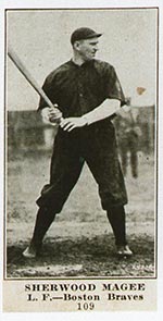 1915-1916 M101-4 Sporting News #109 Sherwood Magee Boston Braves