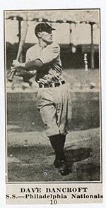 1915-1916 M101-4 Sporting News #10 Dave Bancroft Philadelphia (National)