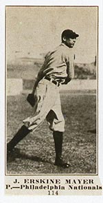 1915-1916 M101-4 Sporting News #114 J. Erskine Mayer Philadelphia (National)
